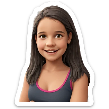 smiling girl in urban setting sticker