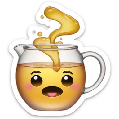 spilling tea sticker