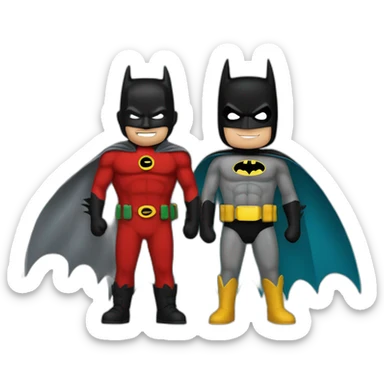 Batman and robin sticker