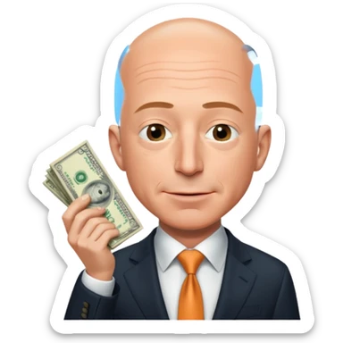 jeff bezos sniff money sticker