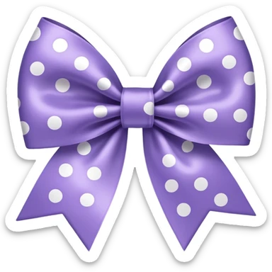 lavender bow with white dots sticker