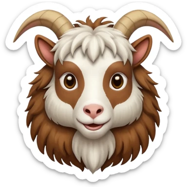 goat with long hairs sticker
