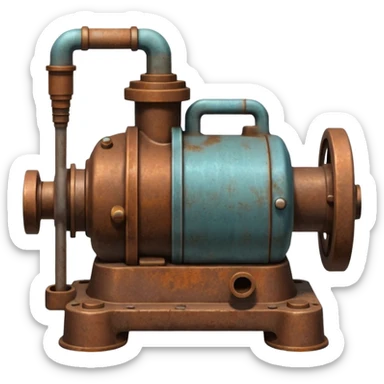 a Ghibli-style water pump  sticker