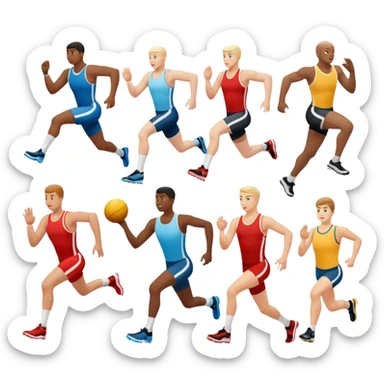 des athletes HANDICPÉS avec des protheses de jambes qui font du handisport sticker