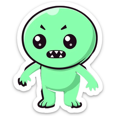 scared character sticker