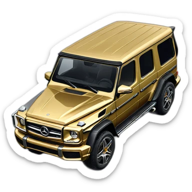 gold mercedes g63 sticker