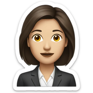 woman business analyst brunette sticker
