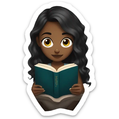 Girl reading ACOTAR book sticker