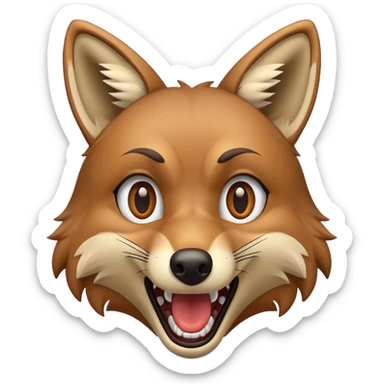 Excited Coyote  sticker