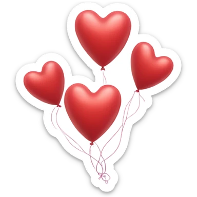Heart balloons sticker