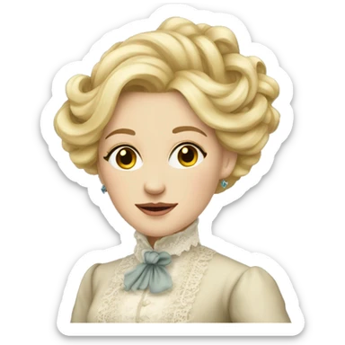 Blonde elegant Victorian woman sticker
