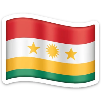 Wavy Kurdistan flag emoji sticker