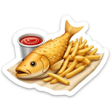fish and chips sticker