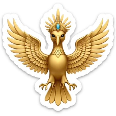 Simplified Faravahar with minimalist design sticker
