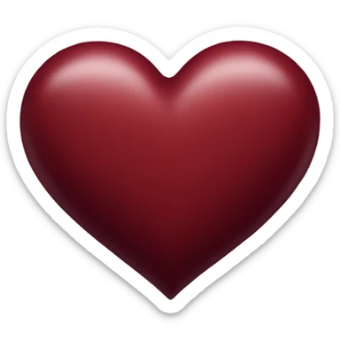 dark red heart sticker