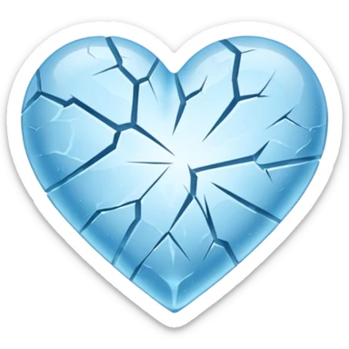Pretty frozen winter heart sticker