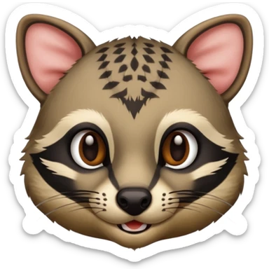 yummy face on civet sticker