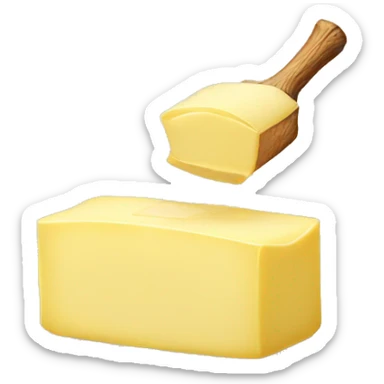 unwrapped stick of butter sticker