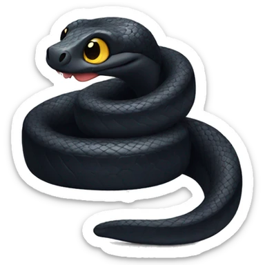 Cute Black snake sticker