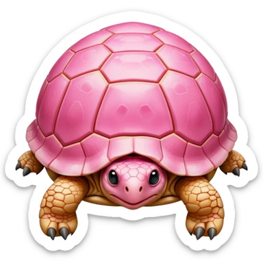 pastel pink tortoise  sticker
