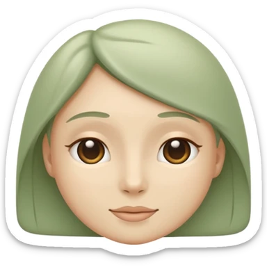 Minimal wellness emoji representing tighter skin and firmness,
subtle lifting effect, smooth contours, calm and natural,
no beauty or cosmetic symbols, soft sage green color palette sticker