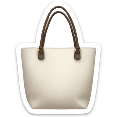 Crème white Tote bag sticker