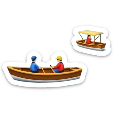 Boating on the park's lake sticker
