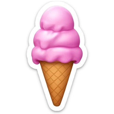 Pink ice-cream  sticker