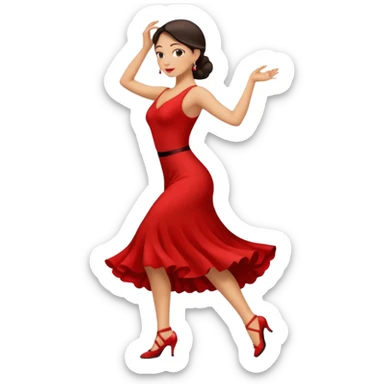 tango dancing woman emoji profile photo sticker