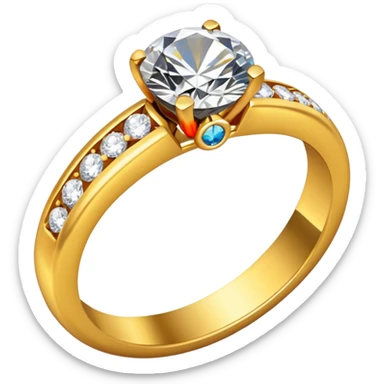 wedding ring with jewel sticker