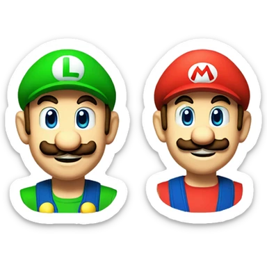 mario and luigi sticker