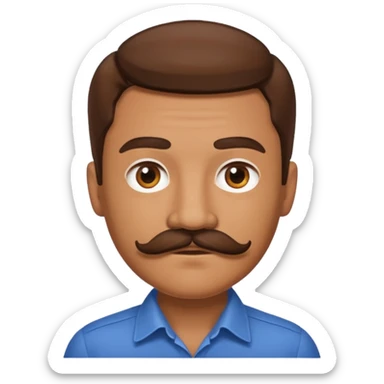 fry with mustache sticker