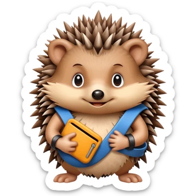 Hedgehog w arm sling sticker