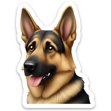 german shepard mostly black sticker