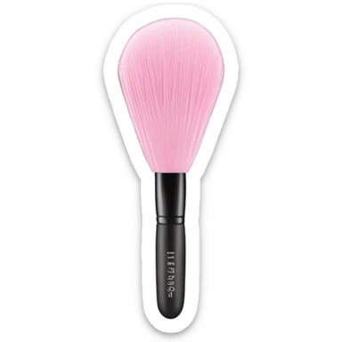 pink aesthetic makeup brush sticker