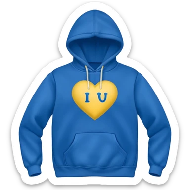 Hoodie with a phrase “I love Ukraine” sticker