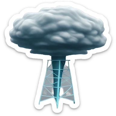 Cyclone on radar  sticker