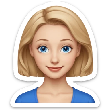 Sarah Gadon with blue eyes sticker