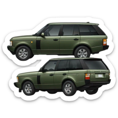 army green 80s range rover sticker