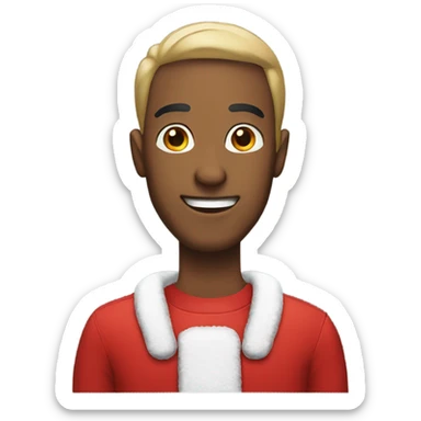 Guy wearing Santa Claus outfit sticker