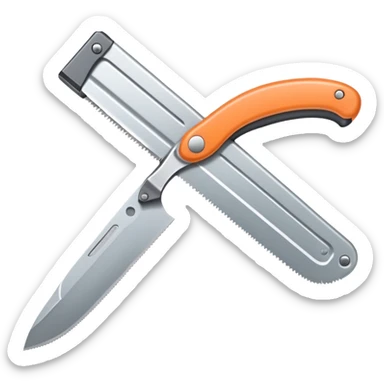 Box cutter utility knife with extended blade, sharp and precise cutting tool sticker