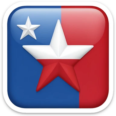 An emoji of the Texan flag sticker