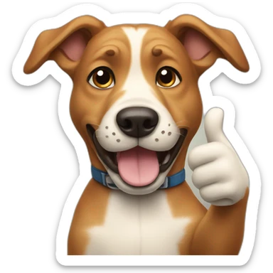 dog thumbs up sticker