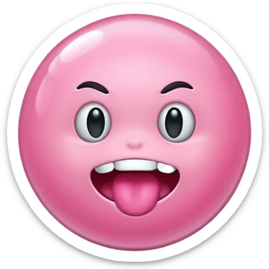 Pink bubble-gum sticker