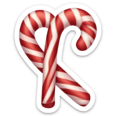 Candy cane heart sticker