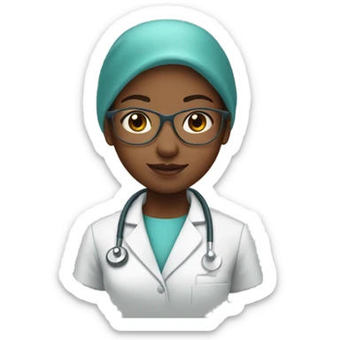 young surgeon girl sticker