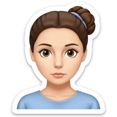 Sophie Poyet cheveux brun en chignon sticker