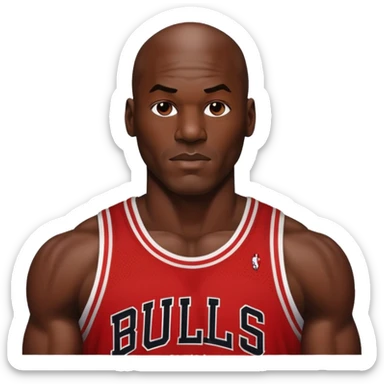 Hyper-realistic Michael Jordan number 23 Chicago Bulls sticker