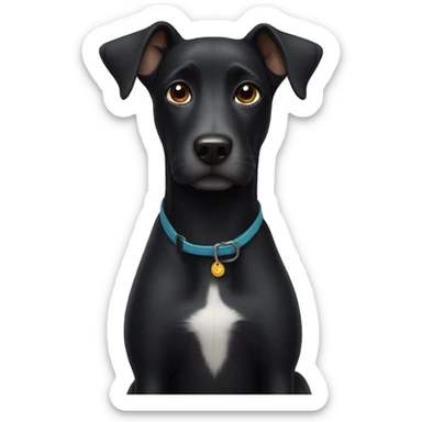 black dog sticker