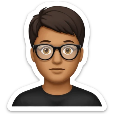 masked man with glasses sticker